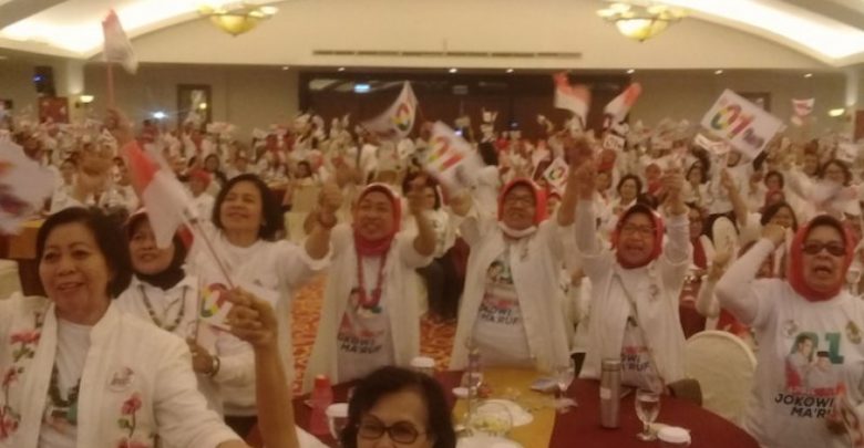 Suasana deklarasi Srikandi Jala Nusantara, di kawasan Kepala Gading, Jakarta Utara, Kamis (7/3/2019) (Foto Antara)