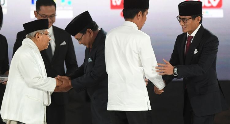 Jokowi-Ma'ruf dan Prabowo-Sandiaga (Foto Kompas)