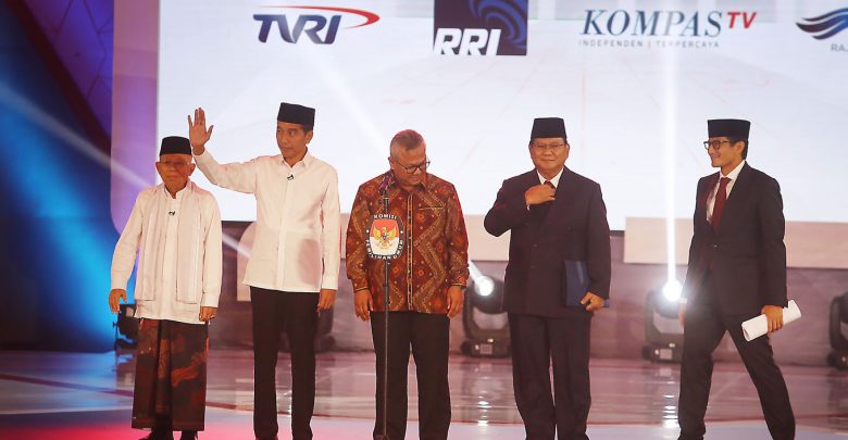 Jokowi-Ma'ruf dan Prebowo-Sandiaga (foto Jakarta post)