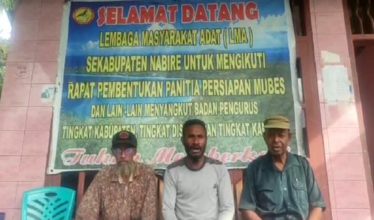 Lembaga Masyarakat Adat (LMA) Nabire menolak rencana aksi demo serentak menentang DOB Papua pada 14 Juli 2022 mendatang